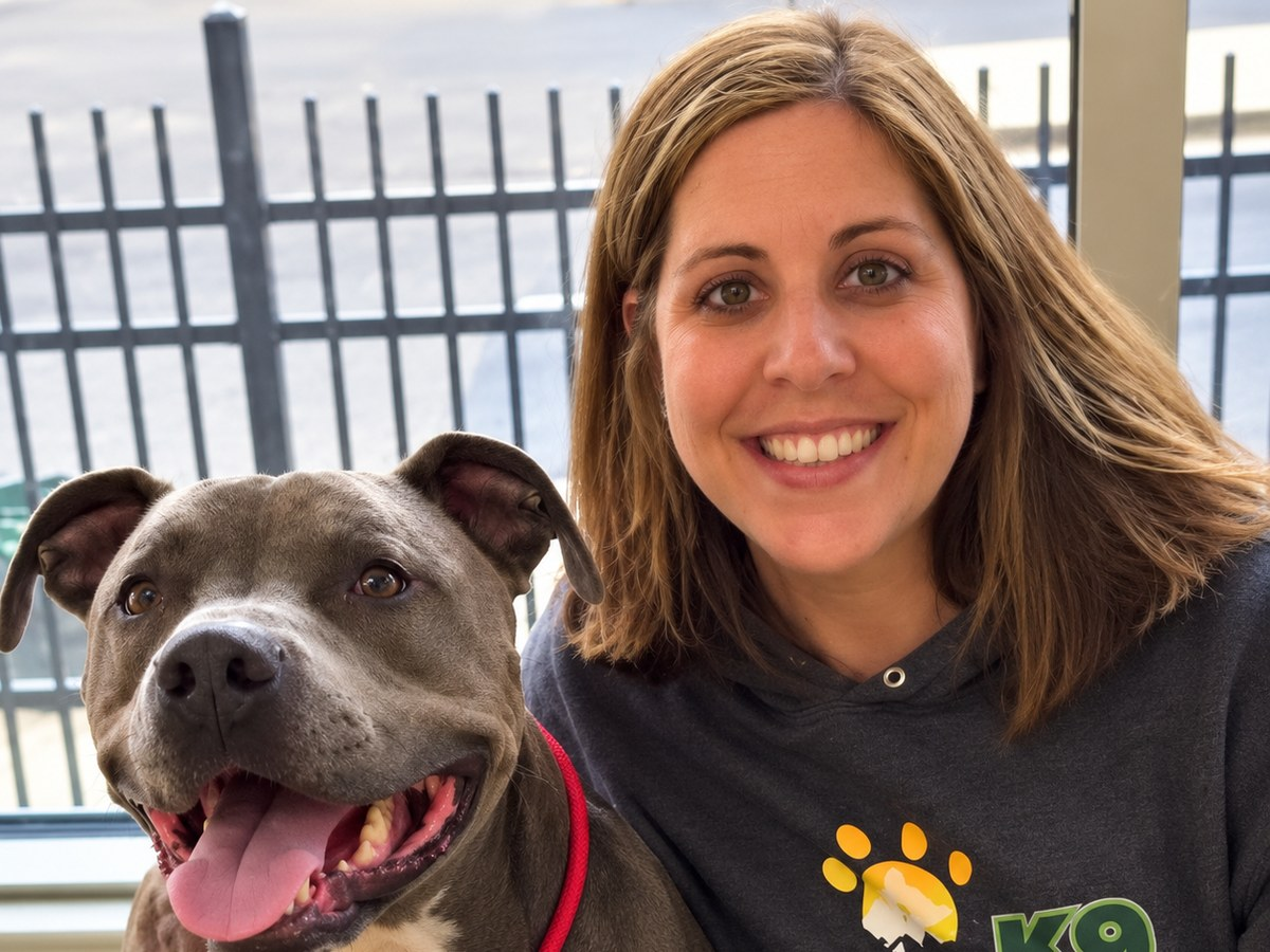 Jessica Freedman of Sublime K9 Dog Training with a dog